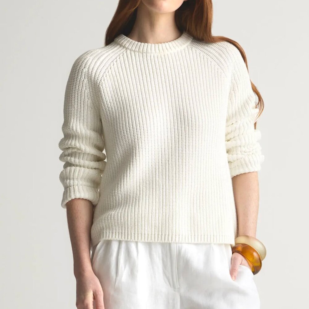 100% Organic Cotton Fisherman Crew Sweater